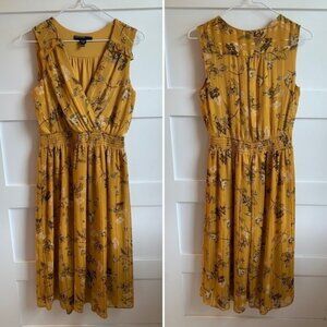 MAGGY LONDON | EUC Golden Yellow Boho Midi Dress 2